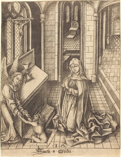 聖オッティリア、c。 14751480。 作： Israhel van Meckenem