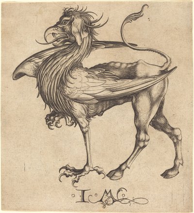 グリフィン 作： Israhel van Meckenem after Martin Schongauer