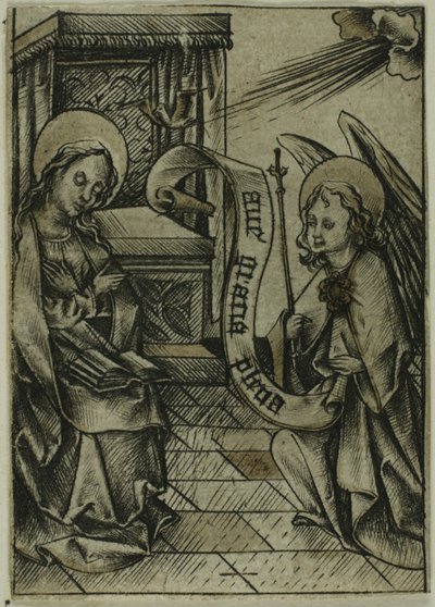 受胎告知 作： Israhel van Meckenem the younger