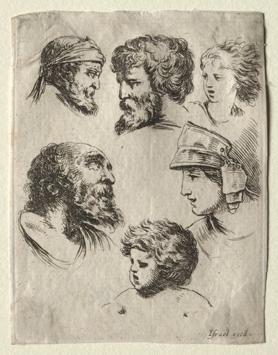 絵を学ぶための本：6人の肖像画 作： Israël Henriet