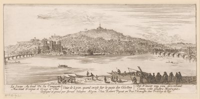 セレスティーヌ修道院の銀行からのリヨンの眺め Veue de Lyon quand on est sur les quais des Celestins (オブジェクトのタイトル) 作： Israël Silvestre