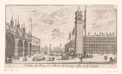 ヴェネツィアのサン マルコ広場の眺め Veduta del Piazza di St. Marco di Venezia vista verso il porto (オブジェクトのタイトル) ローマとヴェネツィアの眺め (シリーズ タイトル) Vues de Rome et de Venise (シリーズタイトル) 作： Israël Silvestre