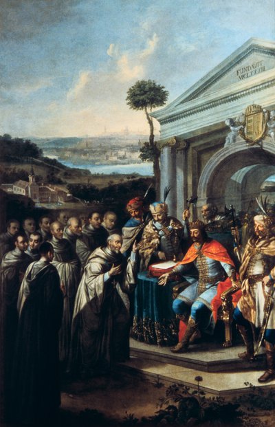 ベーラ 3 世が 1183 年にセントゴットハルトにシトー会修道院を設立 1795-1796 作： Istvan Dorfmeister