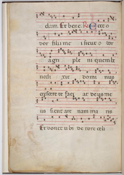 対音断片からのリーフ 8 (裏面) 作： Italian 13th Century