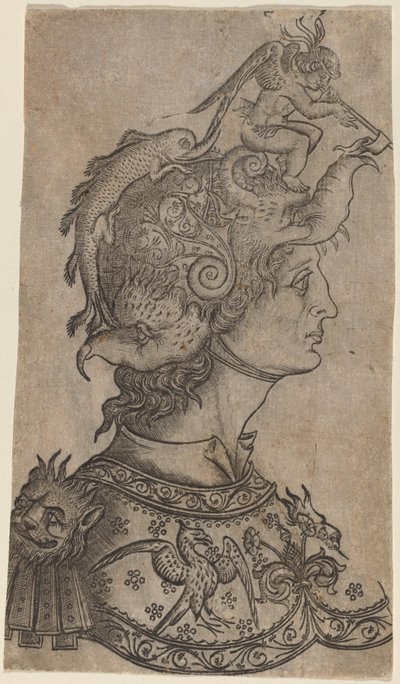 ファンタスティックヘルメットの男 作： Italian 15th Century
