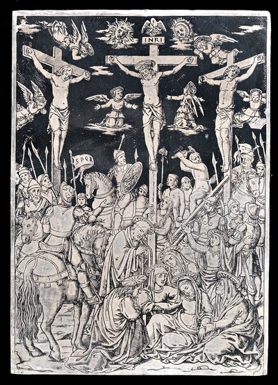 十字架上のキリストとパックス 作： Italian 15th Century