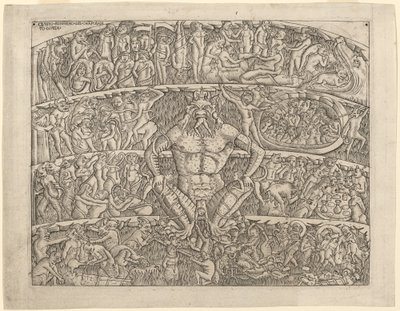 ピサのカンポサントのフレスコ画に続くインフェルノ 作： Italian 15th Century
