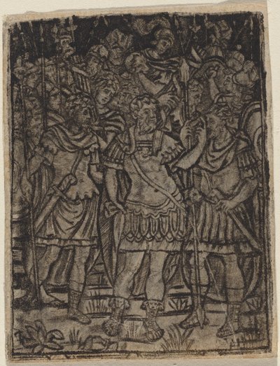 彼の軍隊に演説するローマの将軍 作： Italian 16th Century