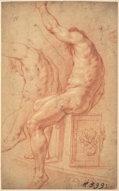 座っているヌード 作： Italian 17th Century