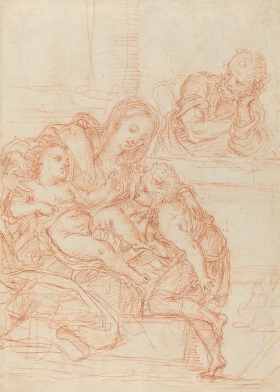 マドンナと子供と聖ヨハネとヨセフ [直訳] 作： Italian 17th Century