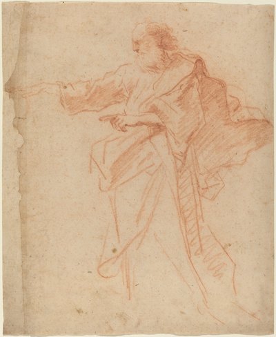左を向いて立っているひげを生やした男 作： Italian 17th Century