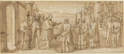 サン・カルロ・ボロメオとサン・フィリッポ・ネーリの出会い 作： Italian 17th Century