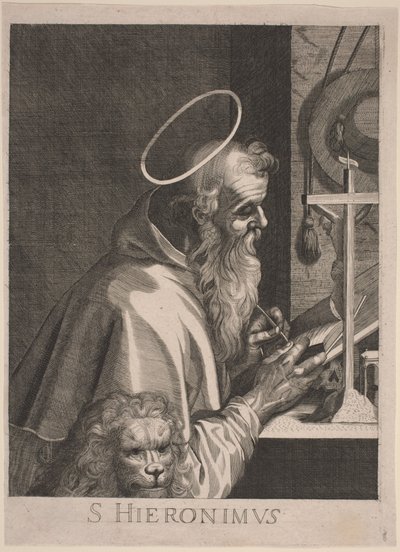 聖ジェローム 作： Italian 17th Century, after Aegidius Sadeler II