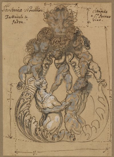 トリトン、ネレイド、プッティのドアノッカー 作： Italian 17th or 18th Century