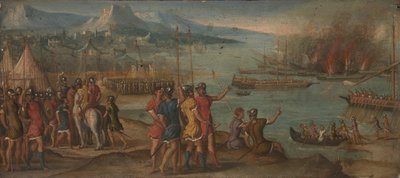 海戦、c。 1580 作： Italian Master
