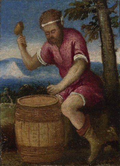 月々の労働：4月、c。 1580年 作： Italian Master