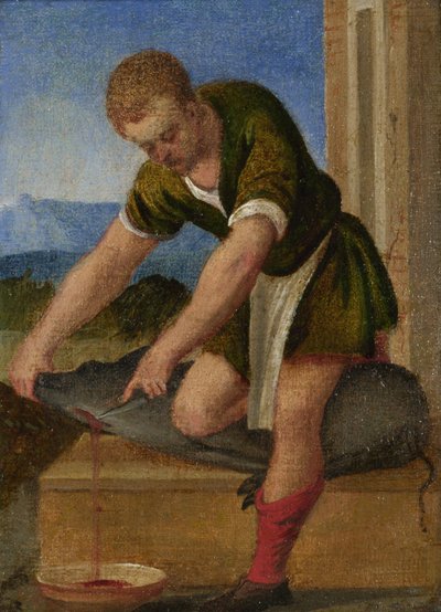 月の労働：12月、c。 1580年 作： Italian Master