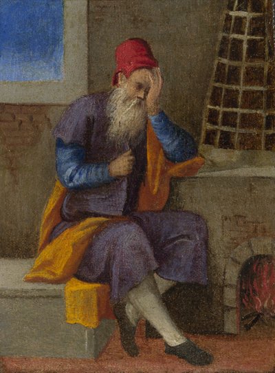 月の労働：1月、c。 1580年 作： Italian Master