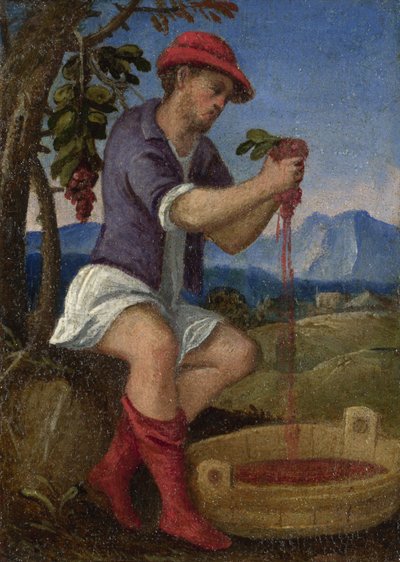 月の労働：9月、c。 1580年 作： Italian Master