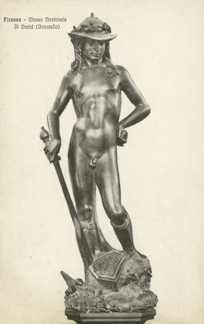 ドナテッロのダビデ像（白黒写真 作： Italian Photographer