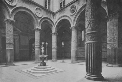 フィレンツェ、ヴェッキオ宮殿、The Cortil（モノクロ写真 作： Italian Photographer