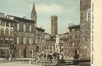 イタリア、フィレンツェ、シニョーリア広場 作： Italian Photographer