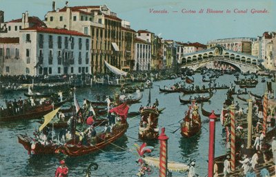 大運河、ヴェネツィア。 1913年に送られたはがき。 作： Italian Photographer