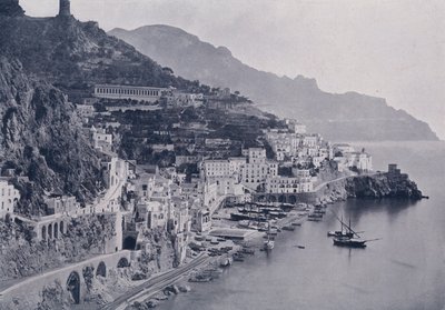 イタリアアマルフィ（モノクロ写真 作： Italian Photographer