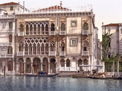 パラッツォサンタソフィア、またはヴェネツィアの大運河沿いのカドーロ、1890〜1900年 作： Italian Photographer