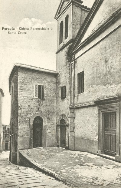 ペルージャ：サンタ・クローチェ教区教会（モノクロ写真） 作： イタリアの写真家