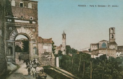 ペルージャ、Porta S Girolamo、15世紀 作： Italian Photographer