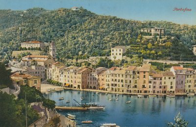 イタリア、ポルトフィーノ。 1913年に送られたはがき。 作： Italian Photographer