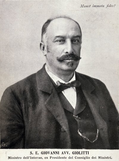 イタリアの政治家、ジョヴァンニ・ジョリッティ（1842-1928）の肖像。 作： Italian Photographer