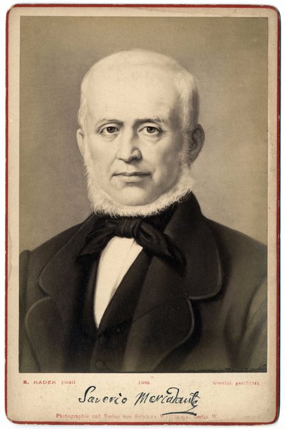イタリアの作曲家、サヴェリオ・メルカダンテ（1795-1870）の肖像。 作： Italian Photographer