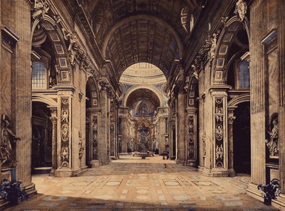 ローマ / Rome：S Pietro, interno（カラー写真） 作： Italian Photographer