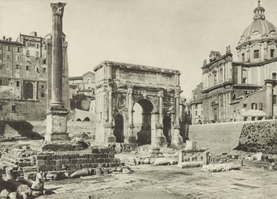 フォカスの柱を持つセプティミウスセウェルスのアーチ、フォロロマーノ 作： Italian Photographer