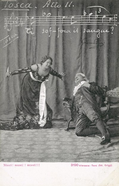 トスカ」のシーン（モノクロ写真 作： Italian Photographer