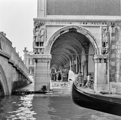 ベネチアの風景、1960年頃（モノクロ写真 作： Italian Photographer