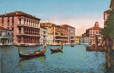ベネチア/ヴェネツィア：大運河とカ・フォスカリ（カラー写真） 作： Italian Photographer