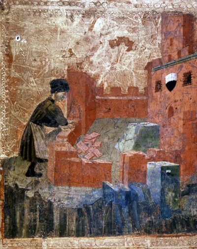 14世紀に活躍した石工。 作： Italian School
