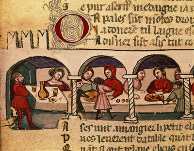 Codex Entree dEspagneの旅館での食事 作： Italian School