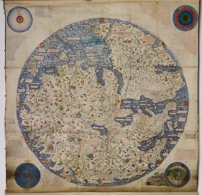 雪を追加します。 11267 マウロ・フラウ作、1459 年の「大きな星座早見盤、または世界地図」 作： Italian School