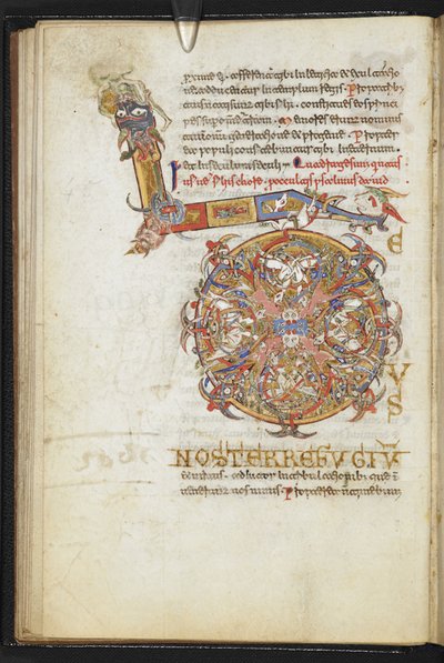 追加。 18859 fol.24v モンテ・カッシーノ詩篇 (ベラム) より 作： Italian School