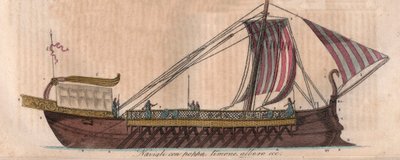 紀元前4世紀、アテネのトリーム（acrostolium） - Triere ou trireme - 「宇宙のあらゆる民族の用途と習慣」の刻印。つまり、最も遠い時代から現在に至るまでの、すべての国の政府、法律、民兵、宗教の歴史です。 作： Italian School