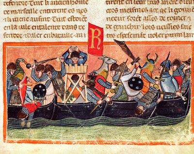 ローマ人とガリア人の戦い、スエトニウス作のルヴィーテディドディチチェザーリ（c.75-150）から 作： Italian School