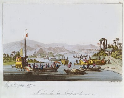 コーチン中国のボート、c。 1820-25 作： Italian School