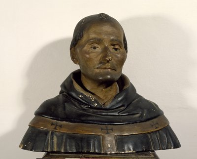 聖アントニヌスの胸像（1389-1459）（塗装済み木材） 作： Italian School