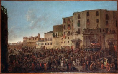 イタリア・ナポリのカーニバル（イタリア・ナポリのカーニバル） 匿名画 作： Italian School