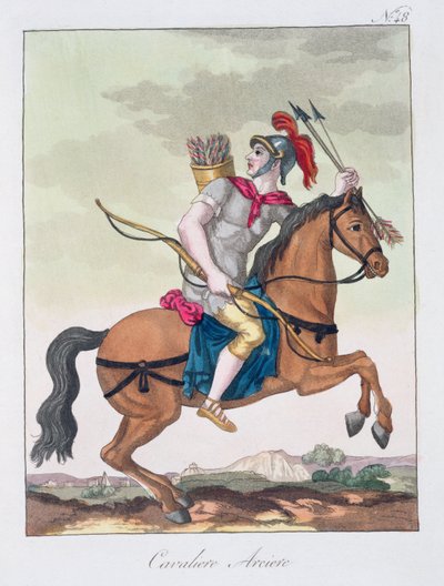 騎兵の射手、LAntica Roma、1825年 作： Italian School