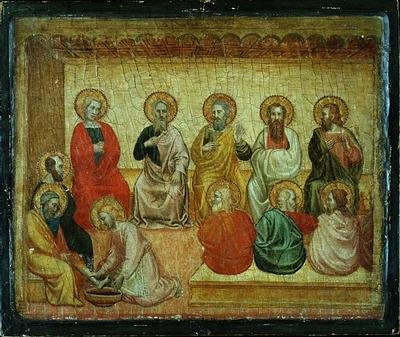 弟子たちの足を洗うキリスト、アレッツォ、1390年頃 作： Italian School